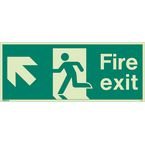 Fire Exit Single Sided Signs for Large Buildings 250 X 600