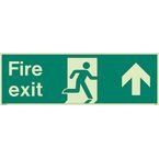 Fire Exit Single Sided Signs for Large Areas 300 X 900 mm