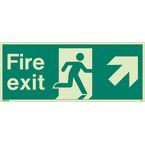 Fire Exit Single Sided Signs for Large Buildings 250 X 600