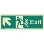Sign Fire Exit 150 X 400 Photoluminescent Rigid
