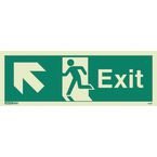 Sign-exit Escape Up Left Aaa Photo Lum 200 X 450 mm Rigid