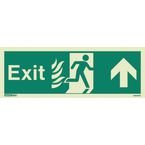 Sign Fire Exit 200 X 450 Photoluminescent Rigid