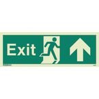 Sign-exit Escape Up/fwd Aaa Photo Lum 150 X 400 mm Rigid