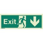 Sign-exit Escape Down Aaa Photo Lum 150 X 400 mm Rigid