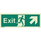 Sign-exit Escape Up Right Aaa Photo Lum 150 X 400 mm Rigid