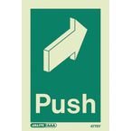 Sign-push + Arrow (vertical) 100 X 150 Rigid