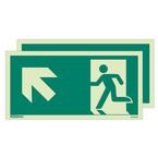 Emergency Exit Sign 200 X 400 Double Sided - Rigid