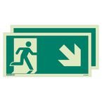 Emergency Exit Sign 250 X 500 Double Sided - Rigid