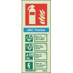 Sign-fire Extinguisher Aaa Abc Photo Lum 200 X 80 mm Rigid