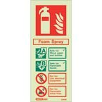 Sign-fire Extinguish. Aaa Foam Photo Lum 200 X 80 mm Rigid