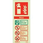 Sign-fire Extinguish. Aaa H 2 O Photo Lum 200 X 80 mm Rigid