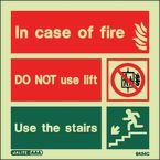 Fire - No Lift Sign 150 X 150 Rigid