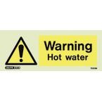 Caution Hot Water 80 X 200 Rigid Plastic