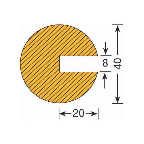 Foam impact protectors - profile - semi-circular