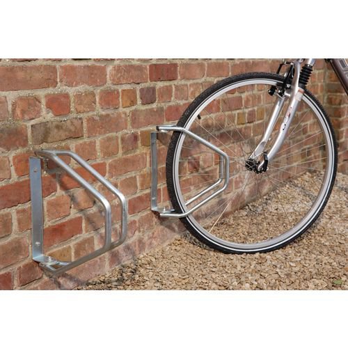 Adjustable wall mounted single cycle rack