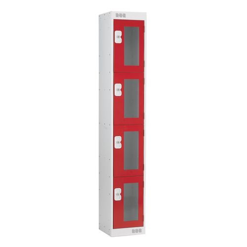 Vision Panel Door Lockers - 4 Door - Small