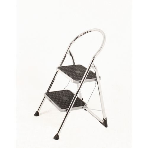 Chrome folding step stools