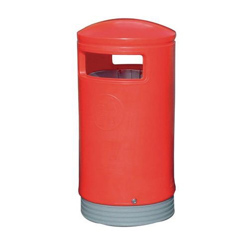 Outdoor Hooded Top Bin 75 Litres Easy Clean Red *Non-Returnable*