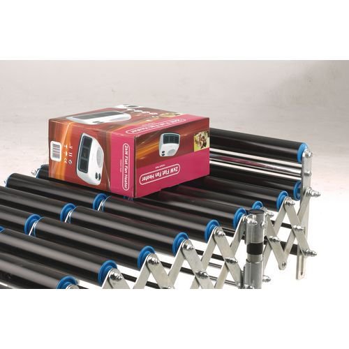 Flexible mobile conveyor - end stop roller