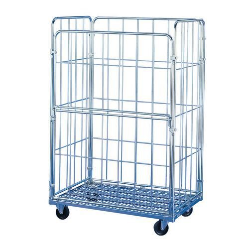 Large demountable roll container, 4 sided