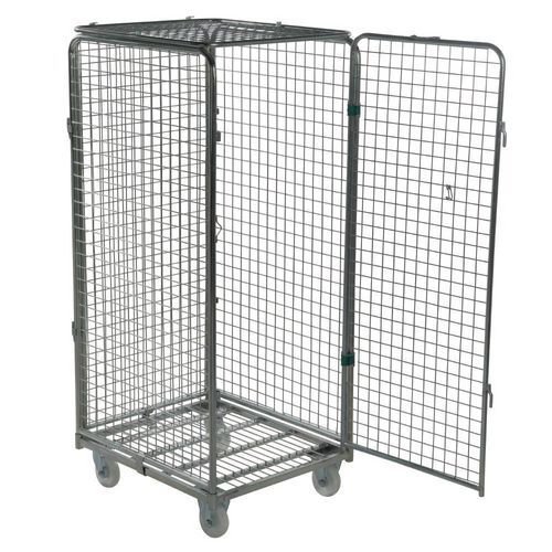 Lockable demountable roll container