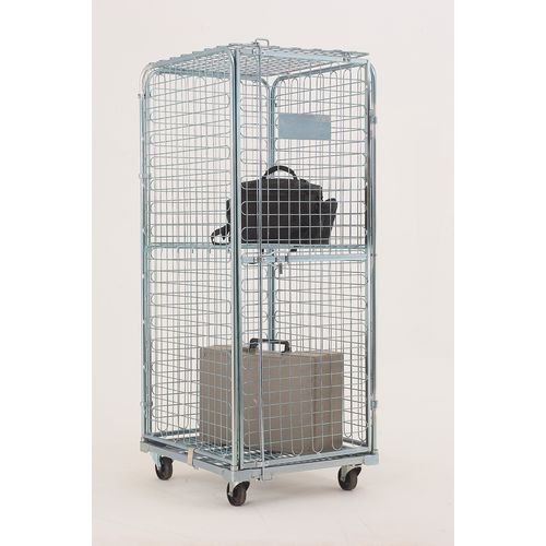 Security demountable roll containers - removable wire shelf