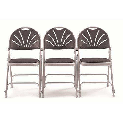 Comfort back folding chairs with upholstery - Set of 4