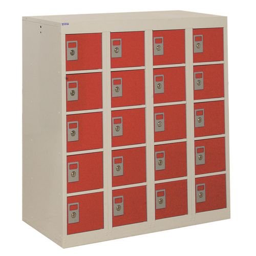 Locker - Personal Effects 20 Compartment Red Dr 940X900