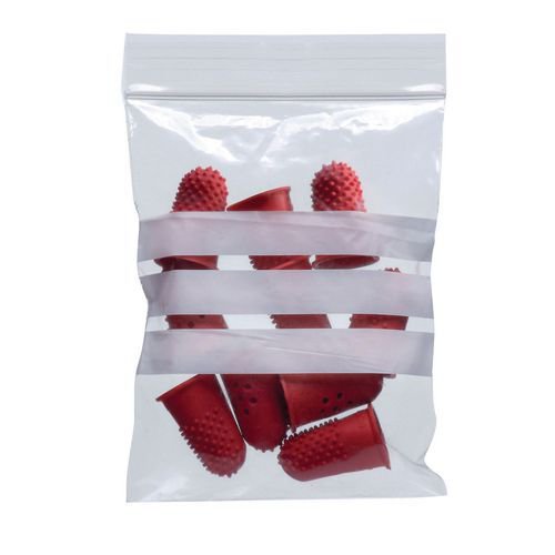 Gripseal resealable polythene bags - write on, W x L: 89 x 114mm