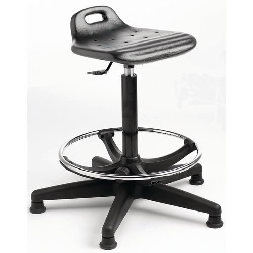 Posture stool with adjustable footring, seat height 580-800mm