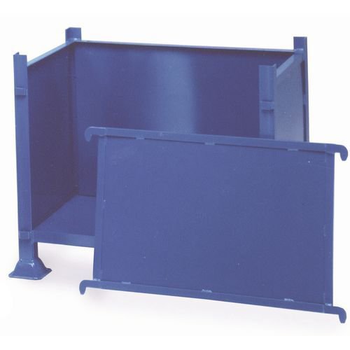 Steel box pallets with detachable panel - Solid sides