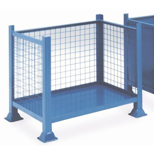 Steel box pallets with open front - Mesh sides