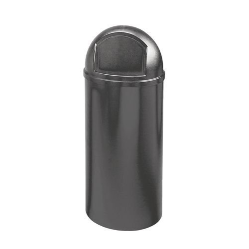 Plastic litter bins with dome push top