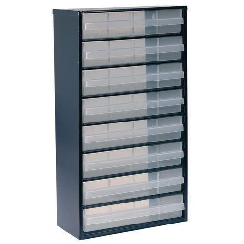 Raaco professional clear drawer storage cabinets - 555mm height