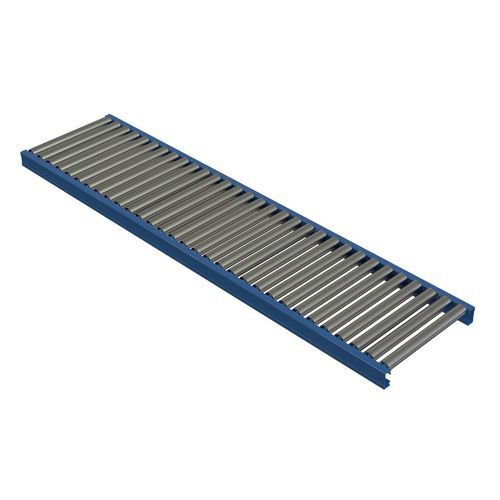 Gravity fed conveyor track - plastic rollers