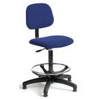 Chair Industrial Fabric Highbase with Foot Ring Blue