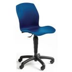Chair - Polypropylene Bluewith Castors Low Base