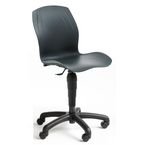 Chair - Polypropylene Blackwith Castors Low Base