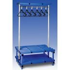 Cloakroom Unit with Hangers - Blue 12 Hangers - Length 1200 mm