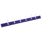 Wall Rack - Blue 6 Hooks - Length 1000 mm