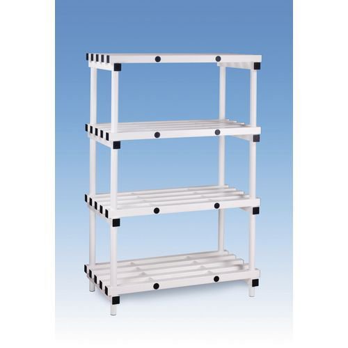 Plastic shelving - up to 360kg - Static units -Cream - Choice of 4 widths and 3 depths
