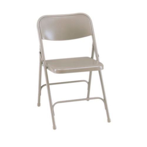 Steel folding chairs with upholstery - set of 4