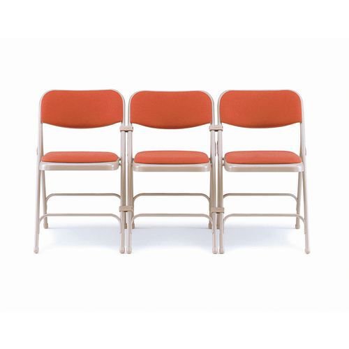Steel folding chairs - set of 4