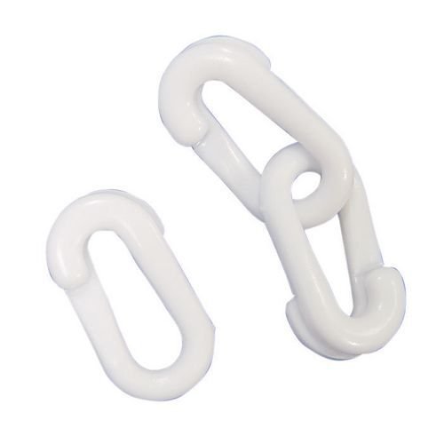 Plastic chain barrier system - Split joints - White