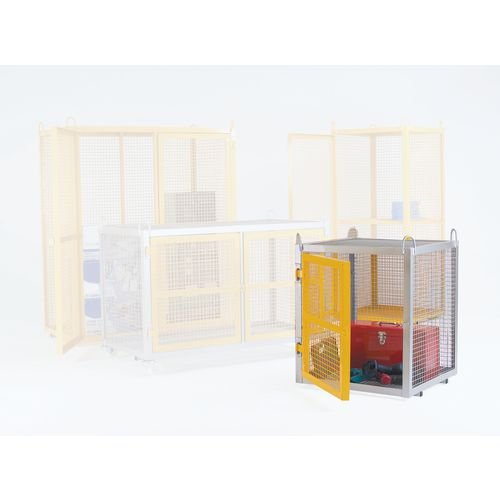 Cage, Security - Mobile Stove Enamelled Yellow