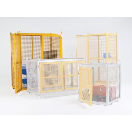 Cage, Security - Mobile Stove Enamelled Yellow