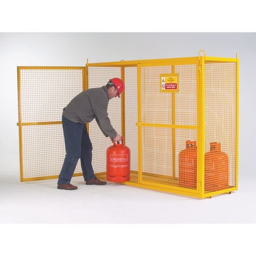 Cage, Security - Mobile Stove Enamelled Yellow