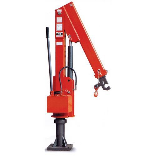 Socket mounted swing jib cranes, 1000kg capacity