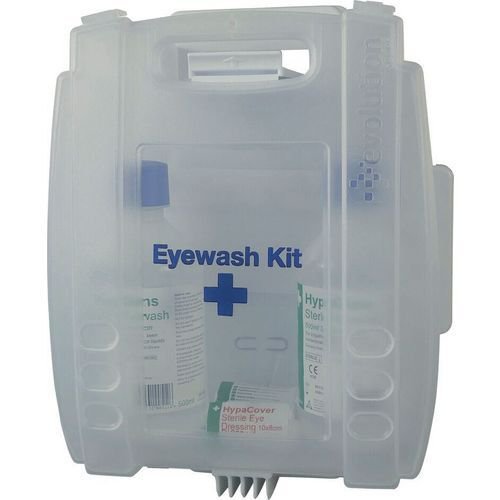 Wall mounted eye wash kit