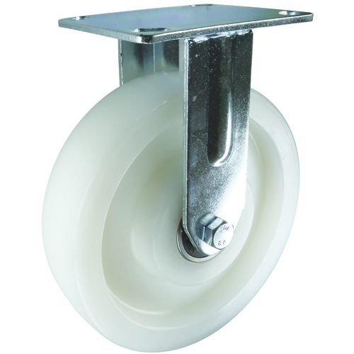 Castor, Fixed - Medium Duty 125mm Dia. Nylon Wheel